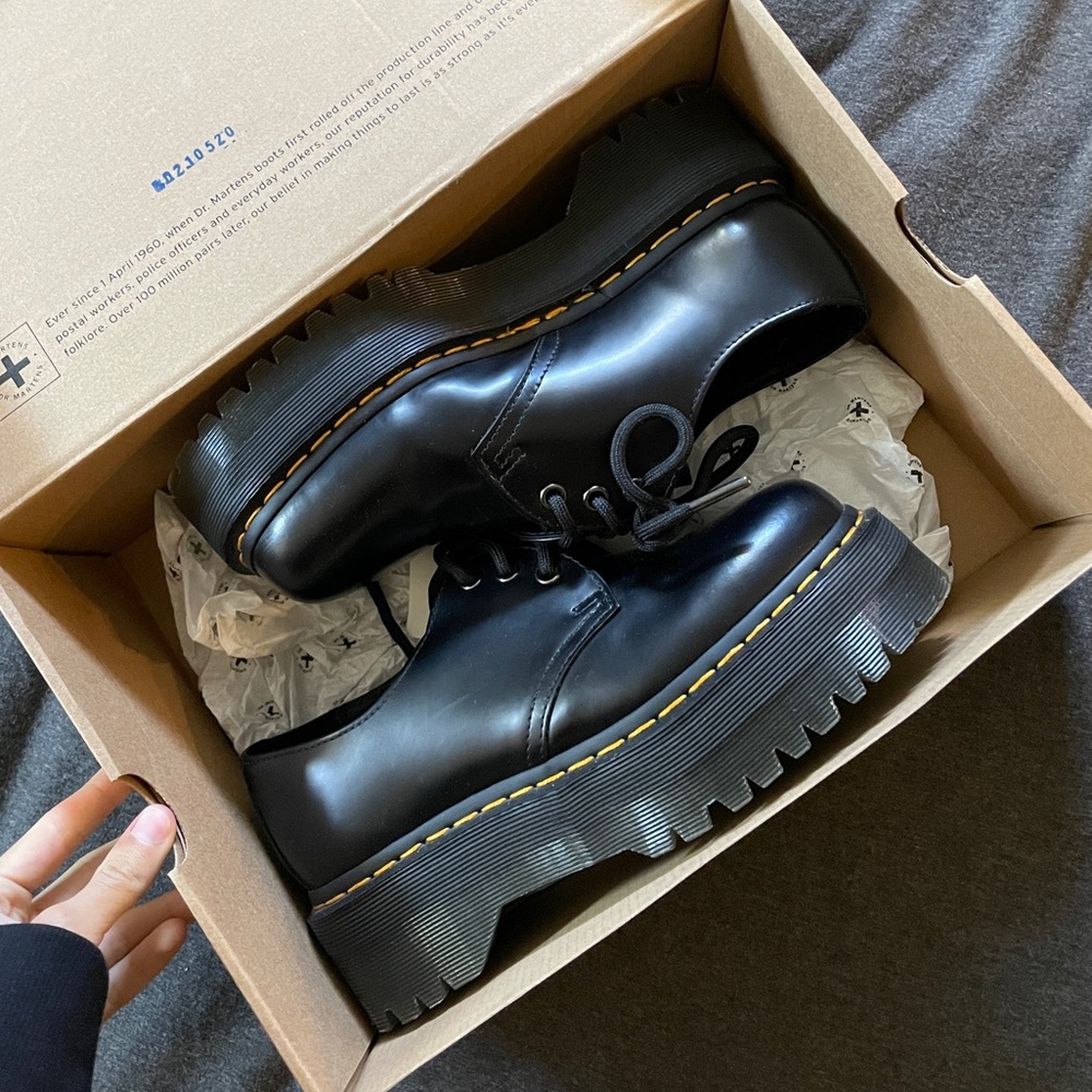 Dr Martens 1461 SMOOTH LEATHER PLATFORM SHOES Doc Marten US Size 7, EU 38